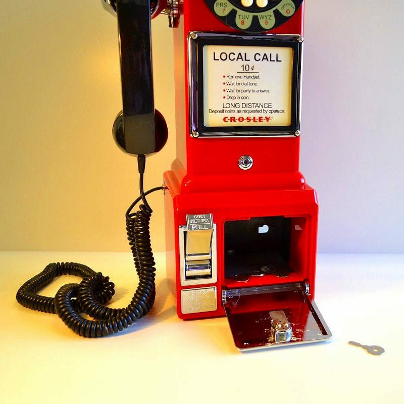 アメリカ クロスリー1950年代 レトロ壁掛け電話 公衆電話 Crosley CR56
