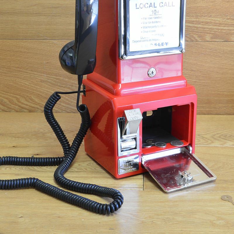 アメリカ クロスリー1950年代 レトロ壁掛け電話 公衆電話 Crosley CR56