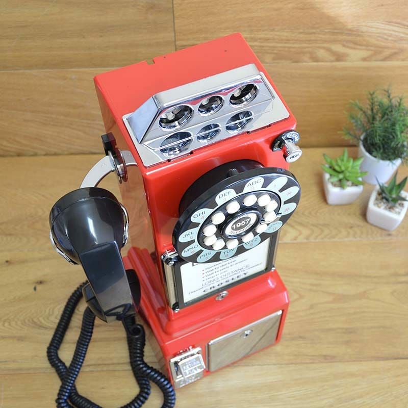 アメリカ クロスリー1950年代 レトロ壁掛け電話 公衆電話 Crosley CR56