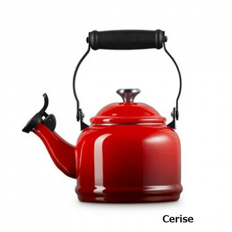 ルクルーゼデミ笛吹きケトルやかん1.1LIH対応LeCreusetEnamel-on-SteelDemi1-1/4-QuartTeakettle
