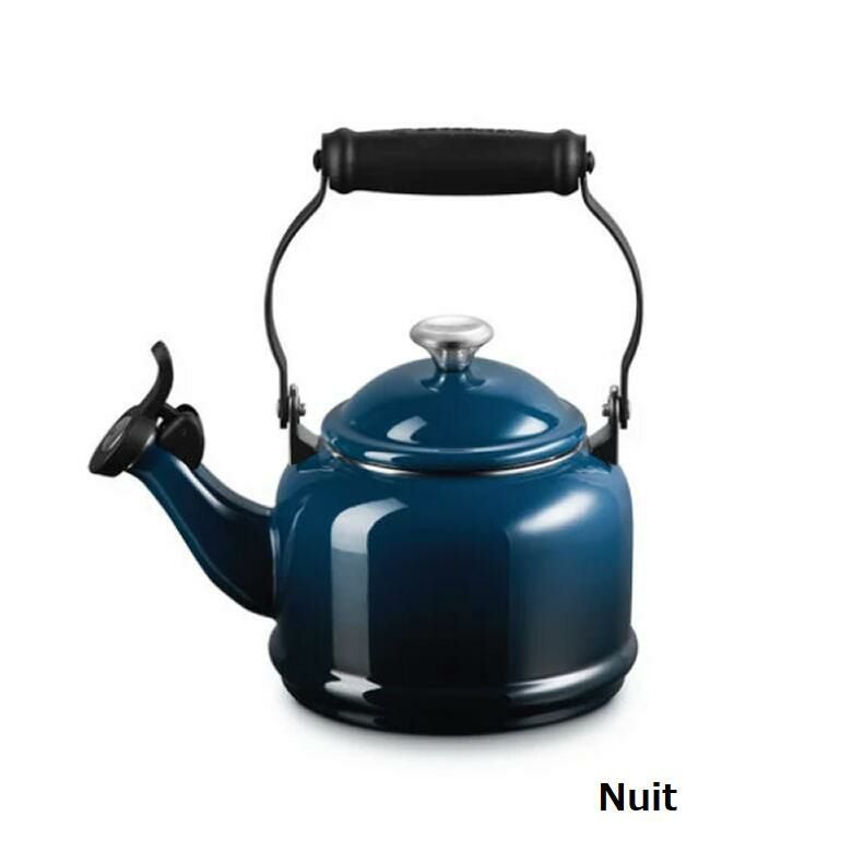 ルクルーゼデミ笛吹きケトルやかん1.1LIH対応LeCreusetEnamel-on-SteelDemi1-1/4-QuartTeakettle