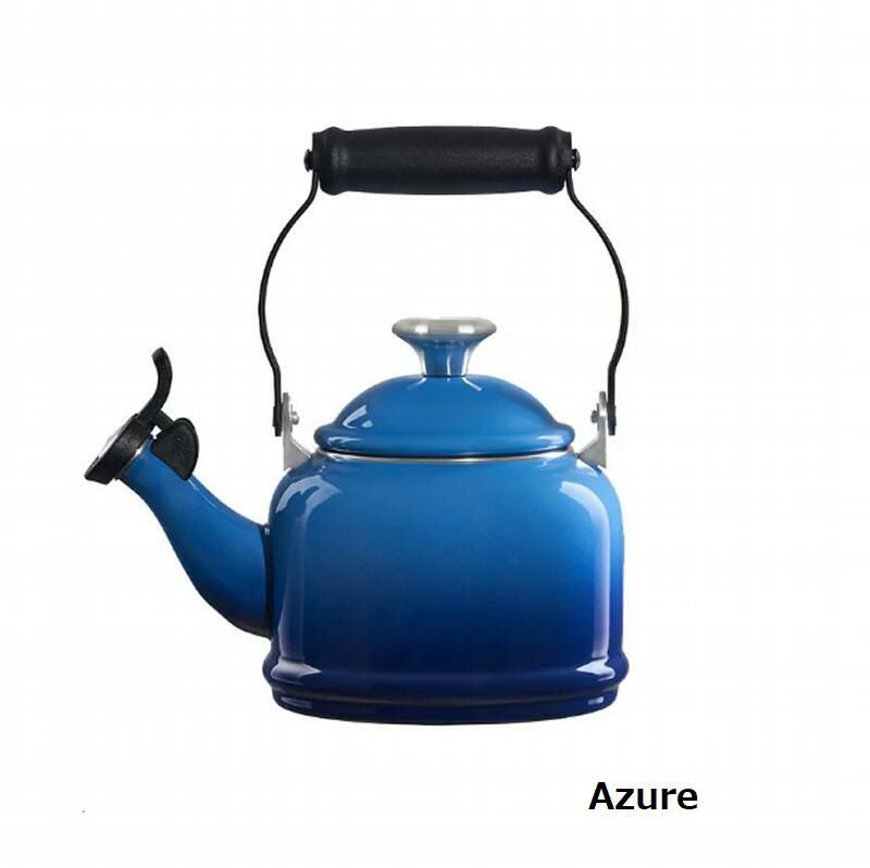 【新品】ルクルーゼ 水色 やかん デミ ケトル 色:シーソルトSea Salt ル・クルーゼ 笛吹きケトル デミ 1.1L IH対応 ルクルーゼ やかん Le