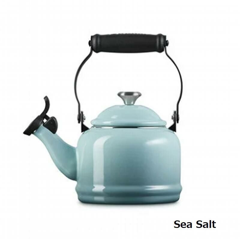 【新品】ルクルーゼ 水色 やかん デミ ケトル 色:シーソルトSea Salt ル・クルーゼ 笛吹きケトル デミ 1.1L IH対応 ルクルーゼ やかん Le