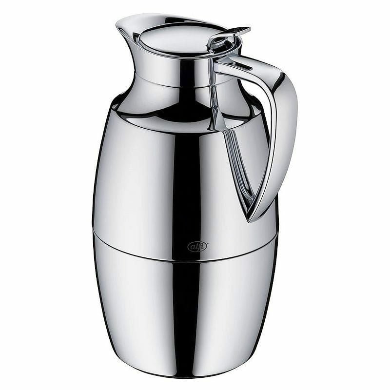 アルフィパラスカラフェポット魔法びん1.0LクロムalfiPallasGlassVacuumChromePlatedBrassThermalCarafeforHotandColdBeverages,1.0L,Chrome