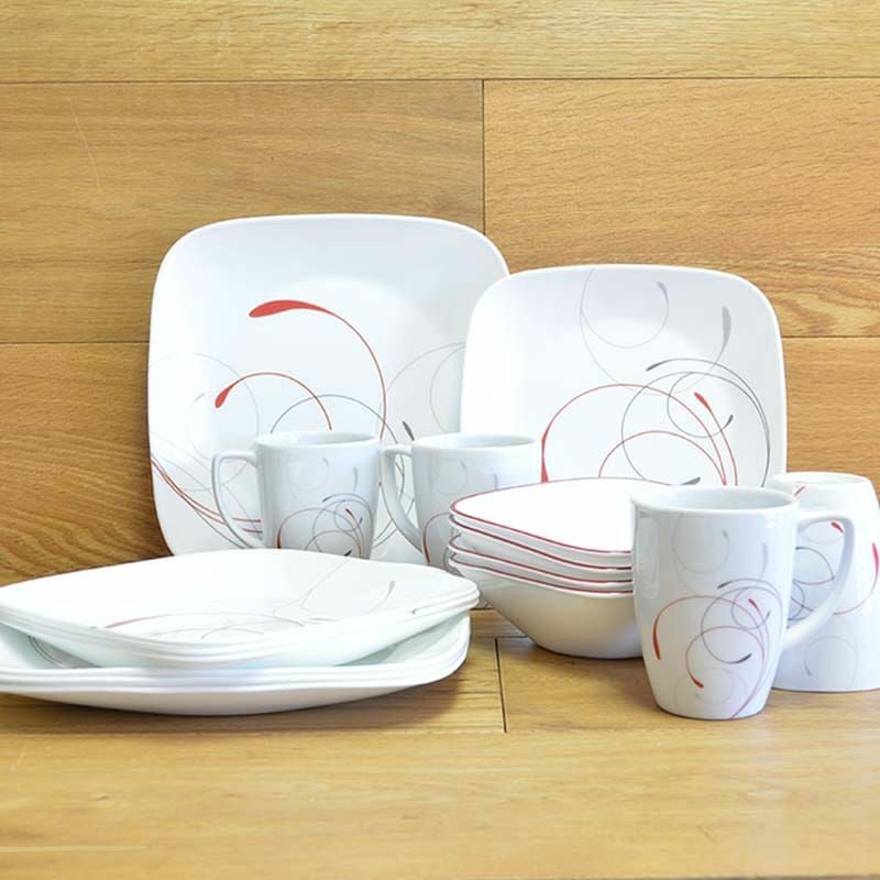 コレールリビングウェアディナーセット4人用16点セットCorelleLivingware16-PieceDinnerSet,Servicefor4