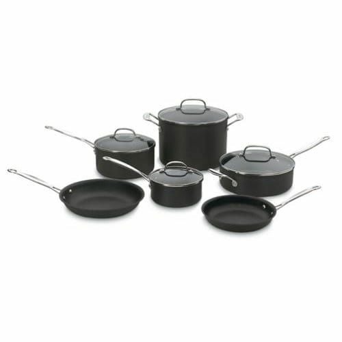 【送料無料】クイジナートノンスティックフライパン鍋10点セットCuisinartChef'sClassicNonstickHard-Anodized10-PieceCookwareSet66-10