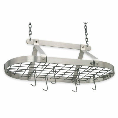 Calphalonカルファロンハードアナダイズド・オーバルポットラック91×45cmキッチンの上に吊るすタイプです♪CalphalonHardAnodized18by36-InchPotRackGO1836KI