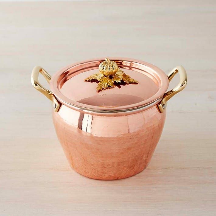 【送料無料】ルフォーニ銅製鍋ストップポットパンプキンRuffoniPumpkinCopperStockPot,31/2-Qt.