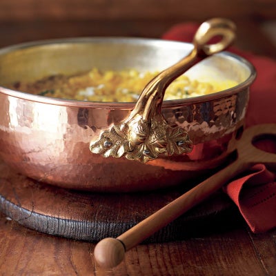 ウイリアムズ・ソノマイタリアルフォーニ銅製シェフズパンフライパン木製スプーン付williams-sonomaRuffoniHand-HammeredHistoriaCopperChef'sPanwithWoodSpoon