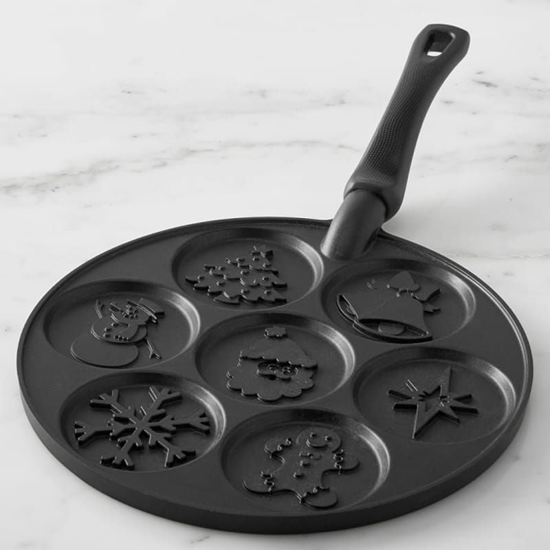 ノルディックウェアホリデーパンケーキパンミニホットケーキクリスマスサンタトナカイツリーベルジンジャーマン雪だるまオーナメント雪の結晶NordicWareNonstickHolidayPancakePan