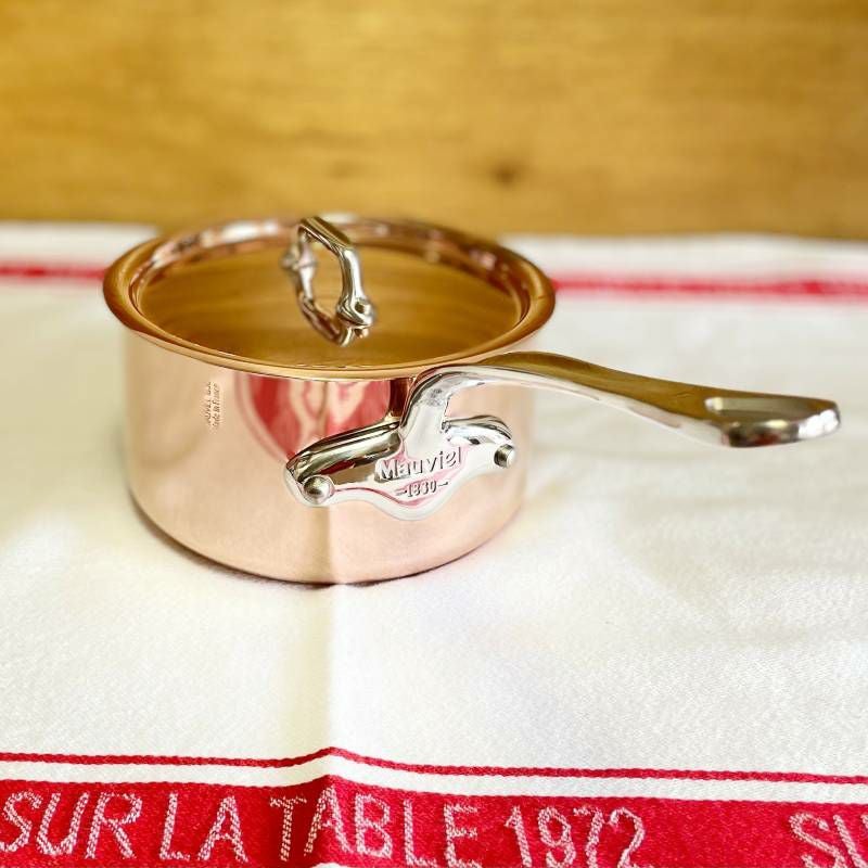 ムヴィエールモービルソースパン片手鍋フタ付14cm1.1L銅1.5mm厚2層持ち手ステンレスムビエルモビエルモヴィエルフランスMauviel1830M'HERITAGE611015M150SSaucepanwithlid