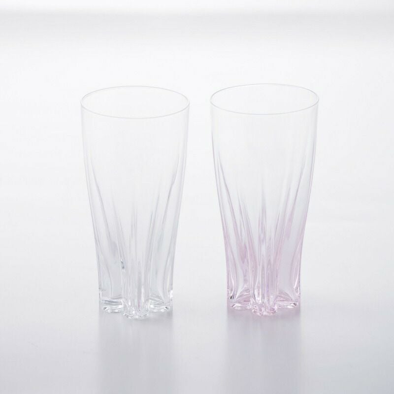 さくらさくピルスナーグラス紅白ペア100%SAKURASAKUGLASSPILSNERKOHAKU