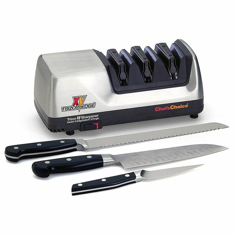 電動シャープナー砥石シェフズチョイスChef'sChoice15TrizorXVEdgeSelectElectricKnifeSharpener家電【日本語説明書付】