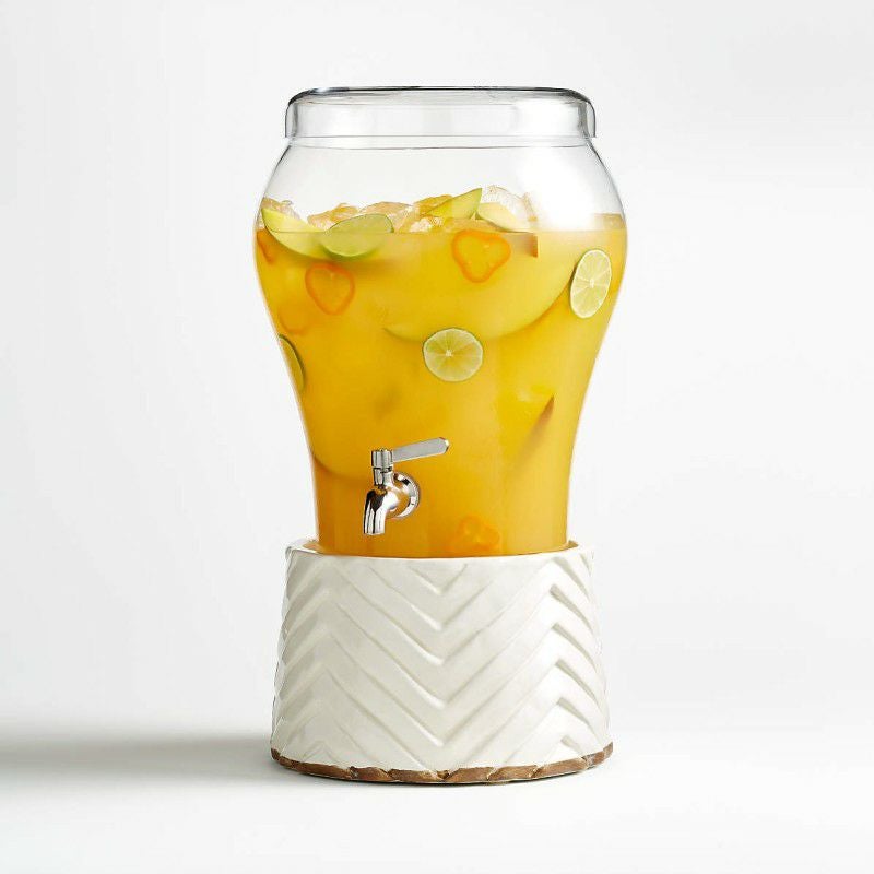 ドリンクサーバーガラスディスペンサーステンレス蛇口木大理石11LエルセイレストランカフェホテルElseyDrinkDispenser