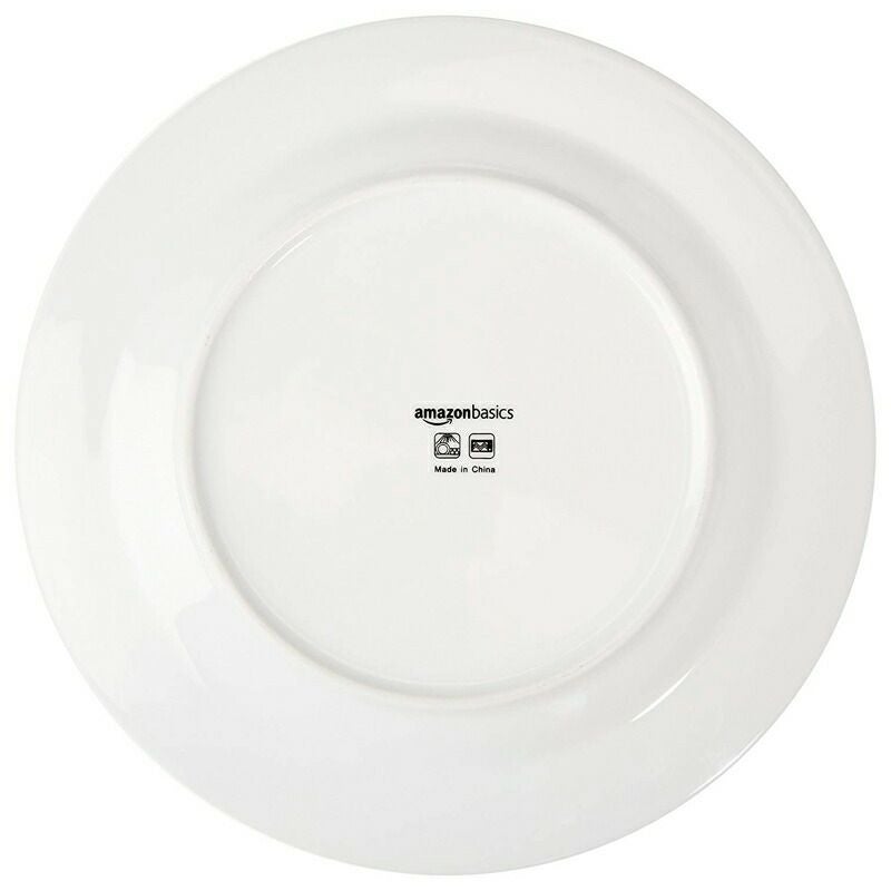 食器セット4人用16点アマゾンベーシックグレーラインAmazonBasics16-PieceCafeStripeDinnerwareSet,Servicefor4-Grey