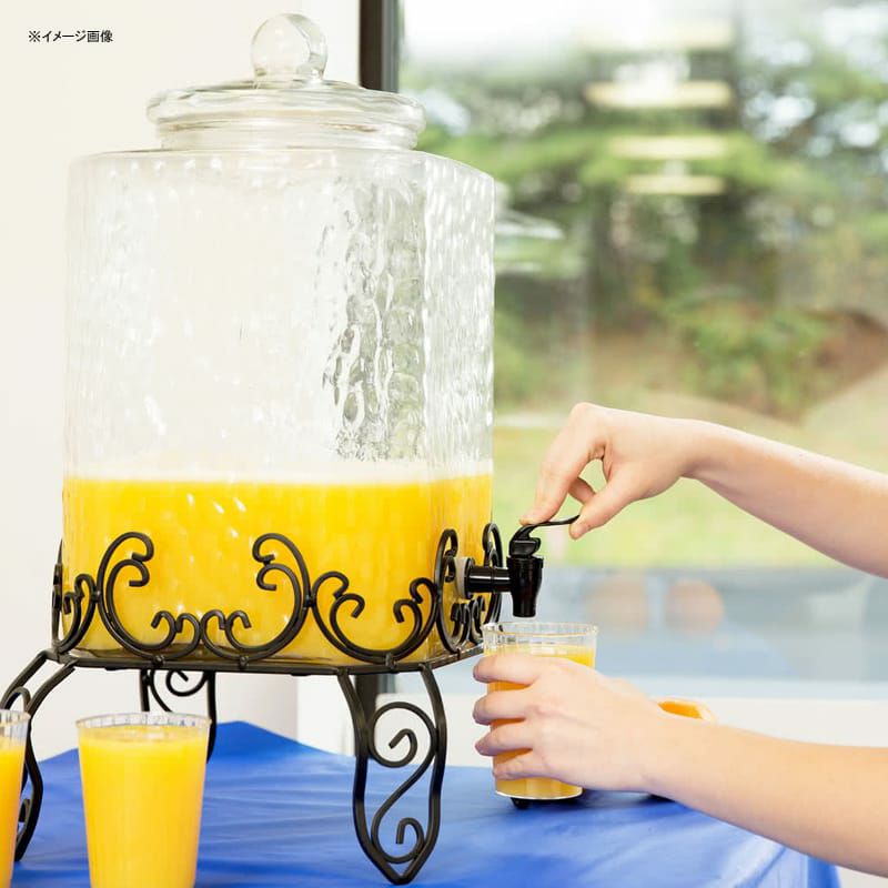 槌目ガラスドリンクディスペンサー19Lボトルタグワイヤースタンド付Core5GallonHammeredGlassBeverageDispenserwithMetalStandandChalkboardSign553040088KIT