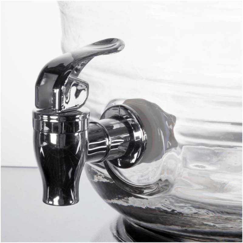 模様入ガラスドリンクディスペンサー9.4LCore2.5GallonBarrelGlassBeverageDispenser553200025