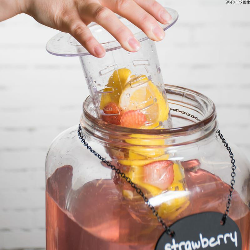 メイソンジャーガラスドリンクディスペンサー7.5Lボトルタグインフューザーワイヤースタンド付Core2GallonMasonJarGlassBeverageDispenserwithInfusionChamber,ChalkboardSign,andBlackStand553220025BKT