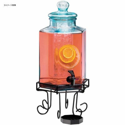 ガラスドリンクディスペンサー7.5Lアイスチャンバーワイヤースタンド付Cal-Mil11112GallonOctagonalGlassBeverageDispenserwithWireBaseandIceChamber2111111