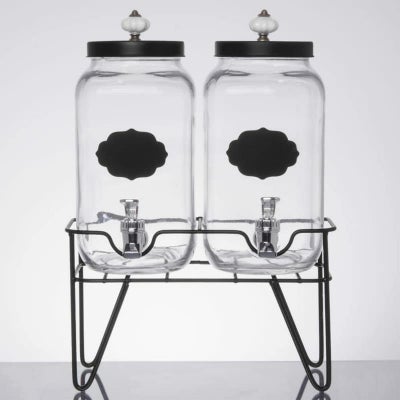 ドリンクサーバー ダブル ディスペンサー 20L×2 パドル攪拌 冷却機能 