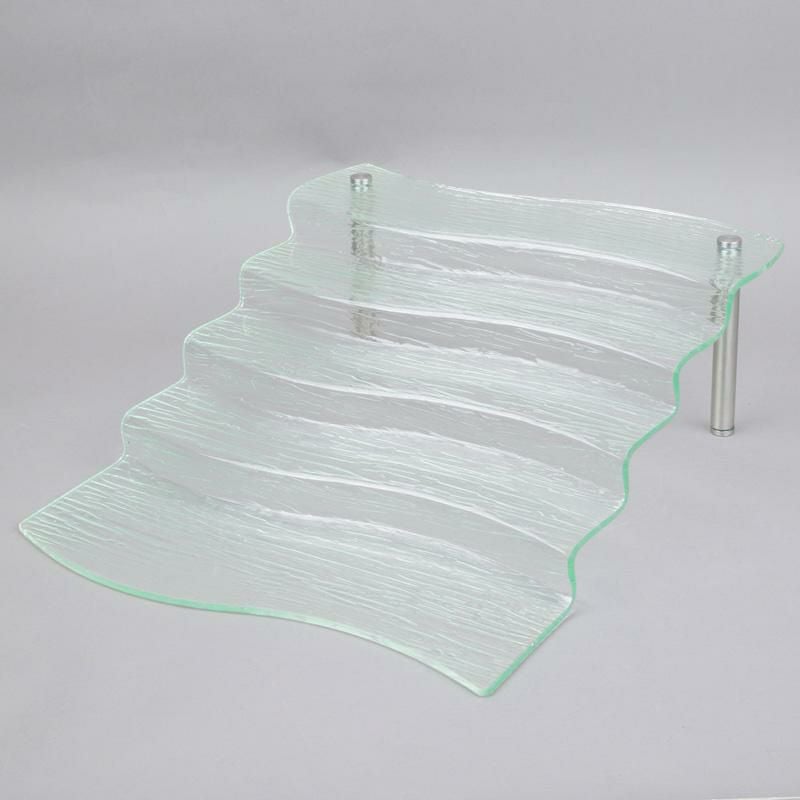 ディスプレイスタンド5段ステップ階段アクリルカフェレストランバイキングビュッフェTablecraftAW5CristalCollectionAcrylic5StepWaterfallRiser808AW5