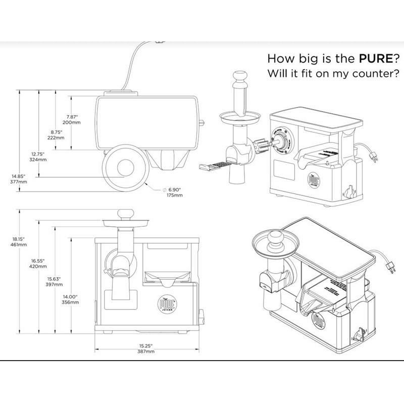 PURE Juicer コールドプレス スロージューサー ステンレス 高性能