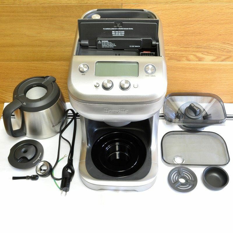 【30日間返金保証】【送料無料】ブレビルステンレスカラフェ12カップ豆挽き付コーヒーメーカーBrevilleBDC650BSSGrindControl【RCP】