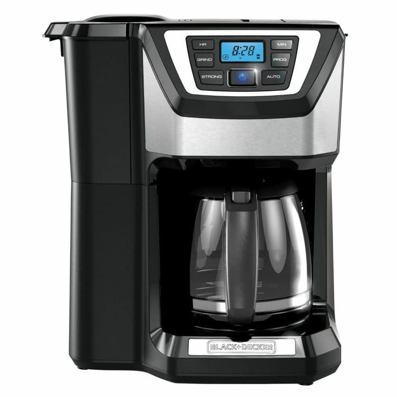 ブラック＆デッカー 12カップ コーヒーメーカー 豆挽き付 Black