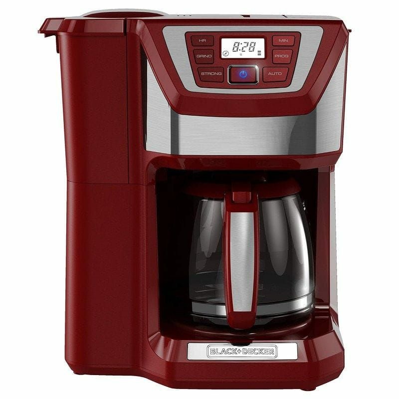 ブラック＆デッカー 12カップ コーヒーメーカー 豆挽き付 Black