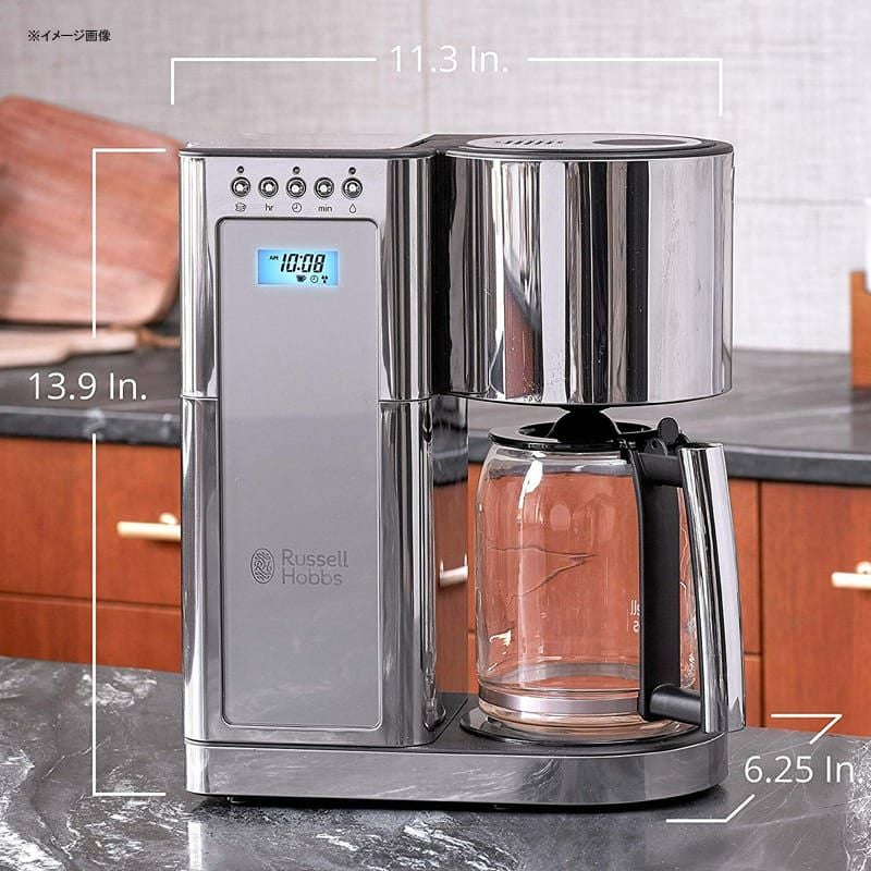 コーヒーメーカー ラッセルホブス ステンレス ガラスカラフェ 8カップ