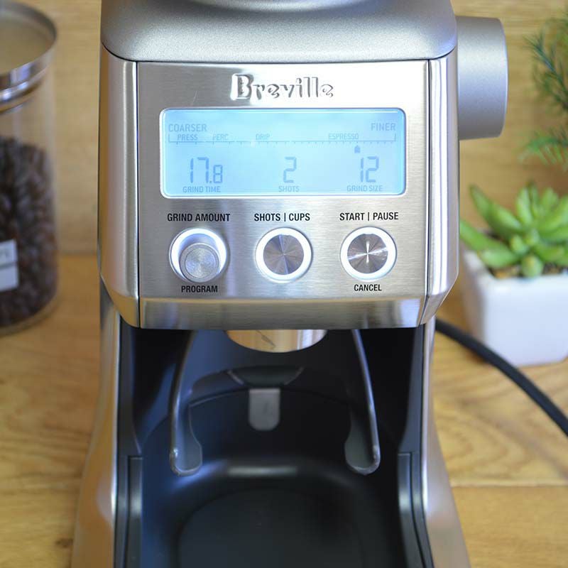 豆挽きブレビルスマートグラインダーエスプレッソフレンチプレス0.2秒単位で設定可能容量530ml、一時停止可BrevilleBCG820BSSXLTheSmartGrinderProCoffeeBeanGrinder家電