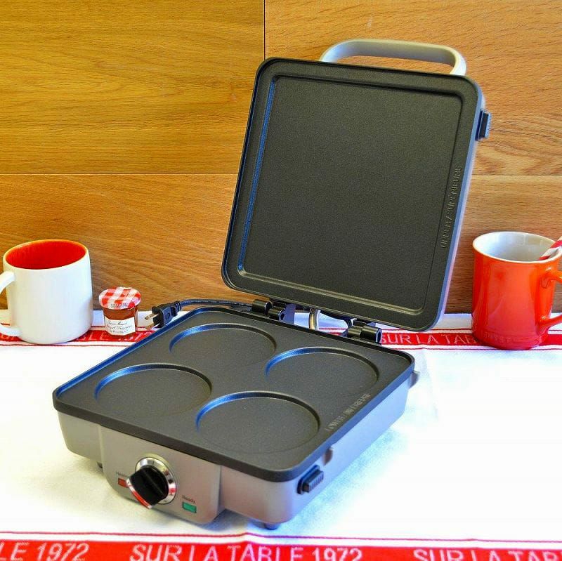 家庭用ワッフルメーカー4枚焼プレート取り外し可能クイジナートホットケーキプレート付CuisinartWAF-300BelgianWaffleMakerwithPancakePlates家電