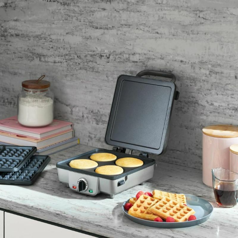 家庭用ワッフルメーカー4枚焼プレート取り外し可能クイジナートホットケーキプレート付CuisinartWAF-300BelgianWaffleMakerwithPancakePlates家電