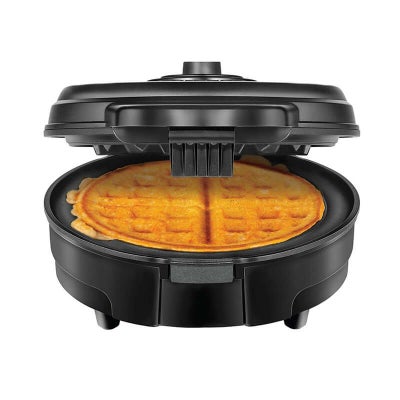 ワッフルメーカー4枚焼ラウンド型焼き色調節生地漏れ防止ChefmanAnti-OverflowWaffleMakerwithShadeSelector,RoundBelgianWaffle-Iron,NoMess,CoolTouchHandle,NonstickPlates,MeasuringCupIncluded,Black家電