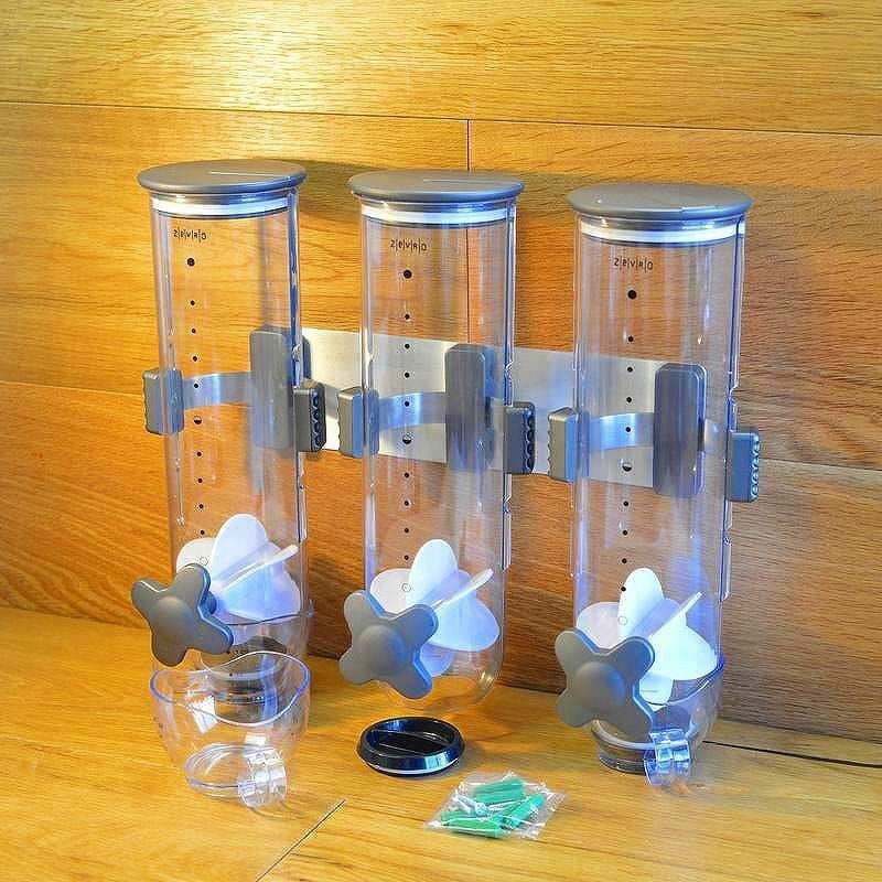 壁掛け式 フードディスペンサー トリプル 3連 ゼブロ Honey-Can-Do