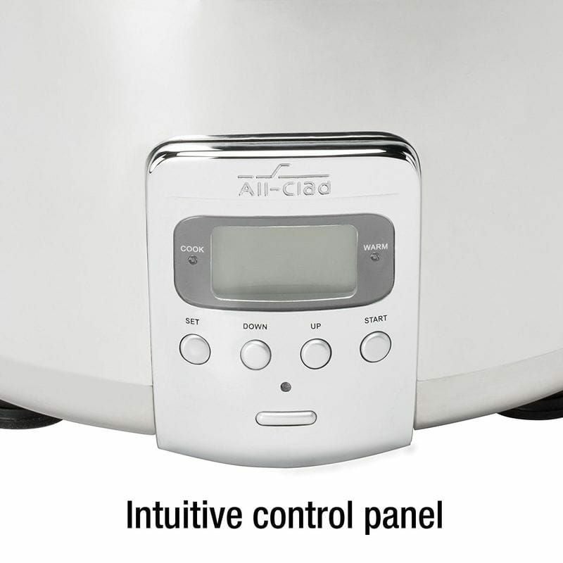 オールクラッドスロークッカー3.8Lセラミック内鍋All-CladSlowCookerwithBlackCeramicInsertandGlassLid,4-Quart