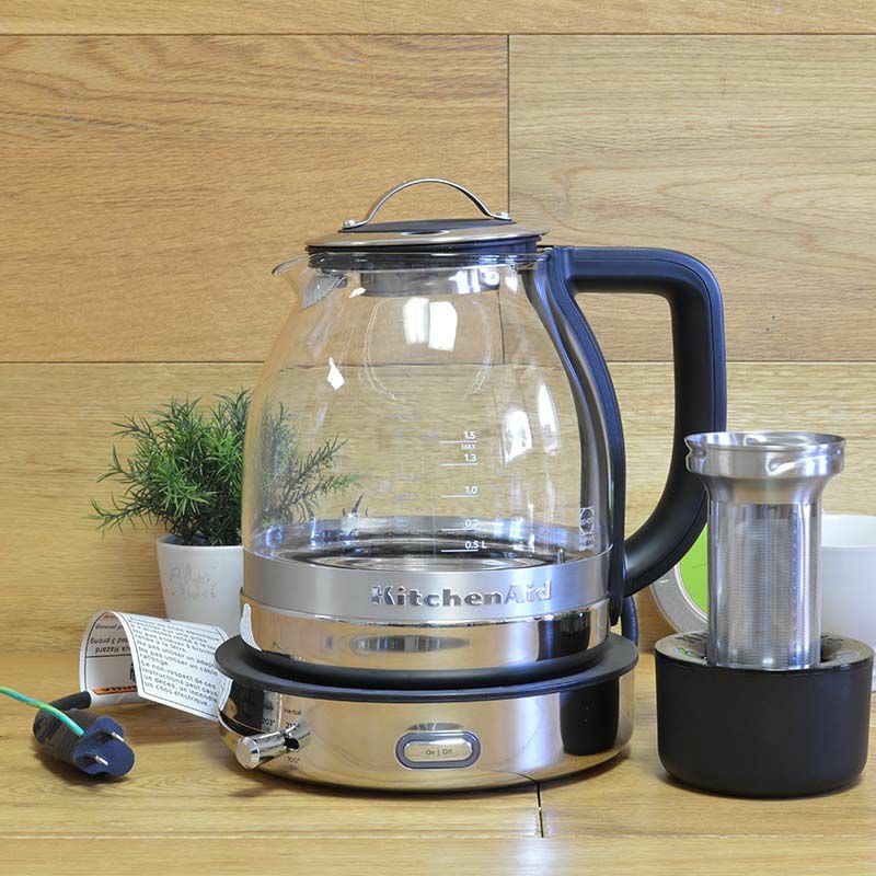 電気ケトル キッチンエイド ガラス ステンレス 茶こしつき KitchenAid