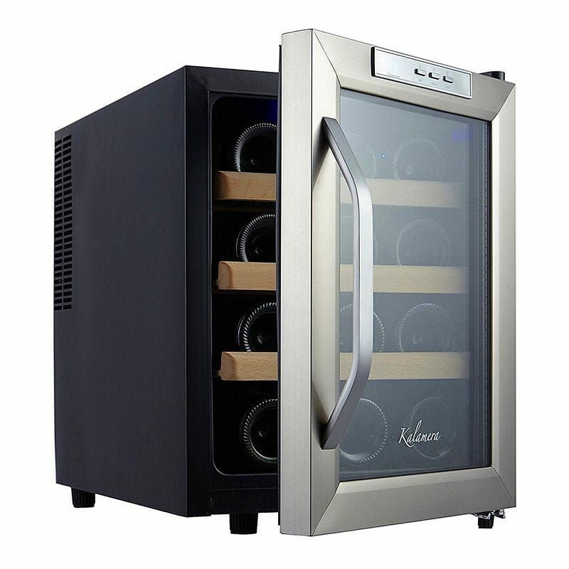 ワインセラー最大12本Kalamera12BottleCounterTopStainlessSteelWineCoolerRefrigerator