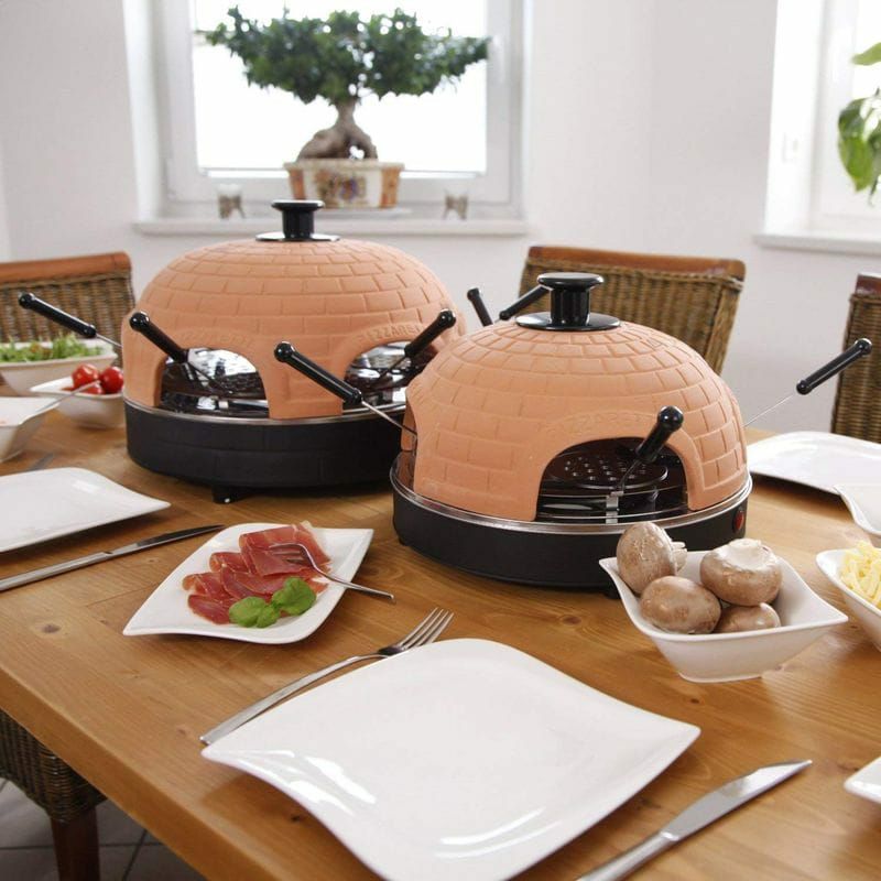 ドーム型ミニピザ用ピザオーブン4人向けテラコッタPizzarette–“TheWorld’sFunnestPizzaOven”–4PersonModel