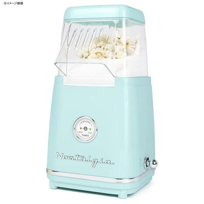 エアーポップコーンメーカーアクア水色ノスタルジアレトロクラシックNostalgiaCLHAP12AQClassicRetroHealthyHot-AirTabletopPopcornMaker,Makes12Cups,withKernelMeasuringScoop,OilFree,Aqua家電