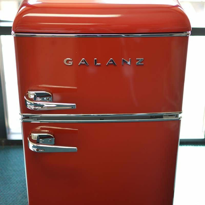 Gangle 赤色 2ドア冷蔵庫 冷蔵庫 冷凍庫 280L レトロデザイン 2ドア 幅60cm おしゃれ 大容量