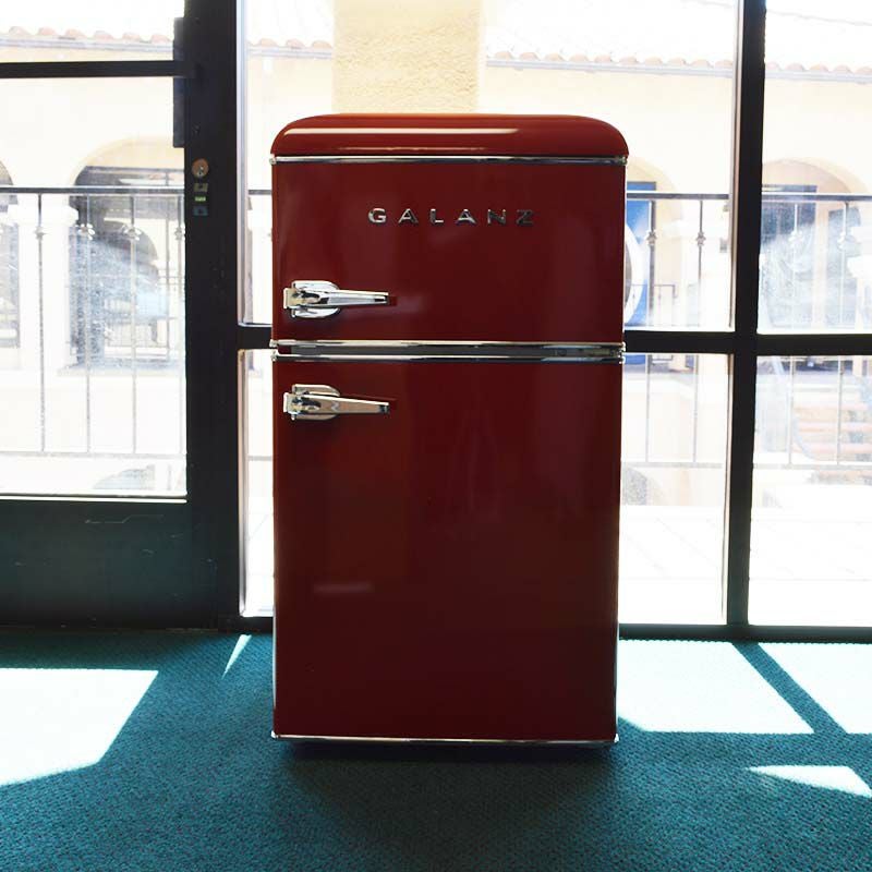 冷蔵庫 冷凍庫 88L 2ドア レトロ Galanz 3.1 cu ft Retro Mini Fridge