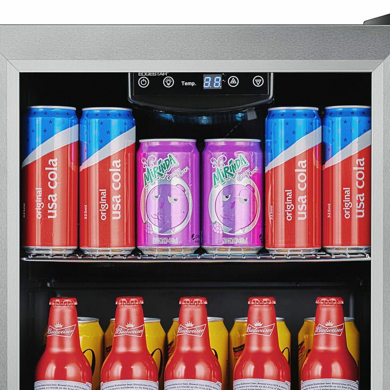 冷蔵庫ガラスドア最大52缶ステンレス保冷庫ミニバーホテル客室EdgeStarBWC71SS18InchWide52CanCapacityExtremeCoolBeverageCenter