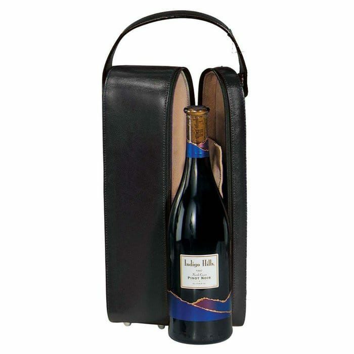 ワインケース 革製ワインケース 1本 ブラック Genuine Leather Single Wine