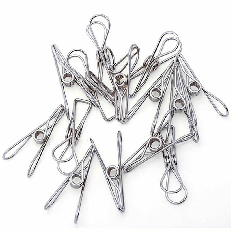 洗濯バサミクリップ60個ステンレスZesGood60-PackDurableStainlessSteelClothesPins,UtilityClipsHooksforHome&Office