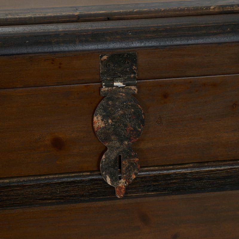 トランクストレージボックス箱アンティークCollierSteelBandTrunk