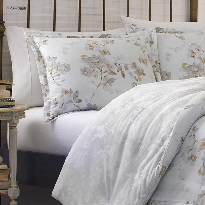 ローラアシュレイコットンリバーシブル掛け布団枕2個セット花柄ナチュラルLauraAshleyLoreneComforterSet,Natural