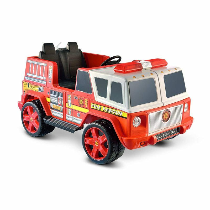 消防車 ホースが使える 12Vバッテリー付 子供用電動自動車 3才～ 電気
