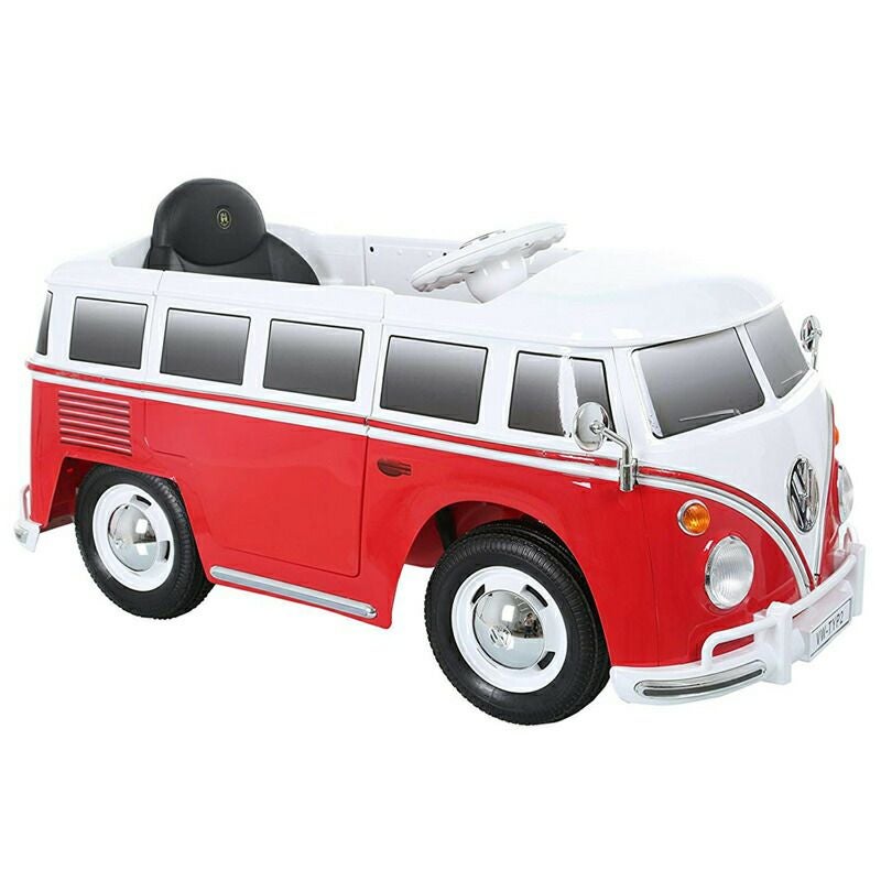 （乗れる）VWバス ホビーラジコン 赤白　フォルクスワーゲンバス 乗用玩具 フォルクスワーゲン バス 電動自動車 6Vバッテリー 電気