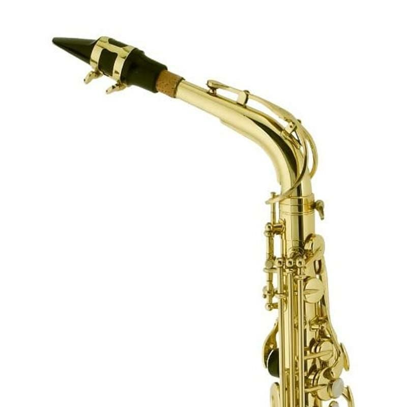 アルトサックスチューナーケース付MendinibyCecilioE-FlatAltoSaxophone,GoldLacquered+Tuner,Case,Pocketbook-MAS-L+92D+PB